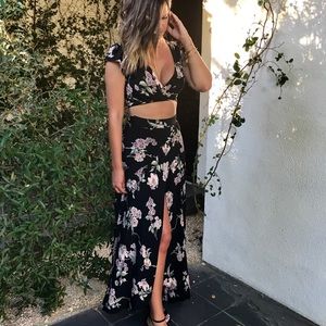 Flynn Skye wrap crop and skirt
